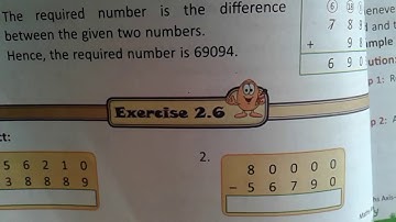 Class 4th exercise 2.6 Q no. 1 to 8