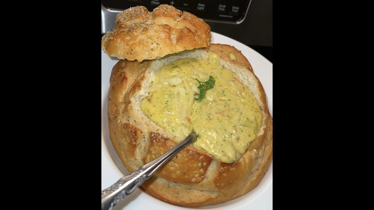 Homemade Panera Bread Bowl (My little sister cooks for me everyday) 