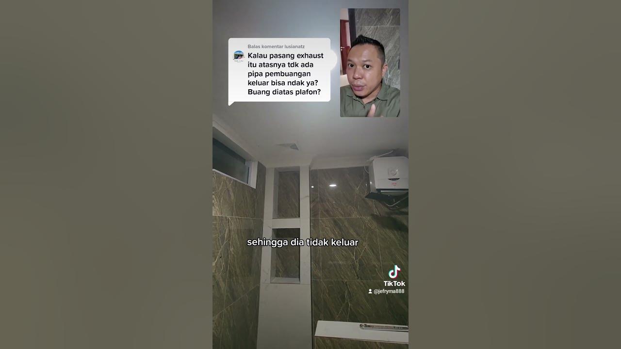 cara pasang exhaust yang plafon atasnya dak semua
