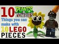 10 Plants vs Zombies things you can make with 10 Lego pieces