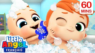 Le bain à bulles | Comptines avec Bébé Louis | Little Angel Français