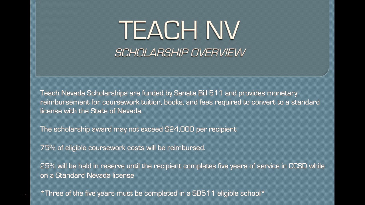 Teach NV Scholarship Webinar   FY20