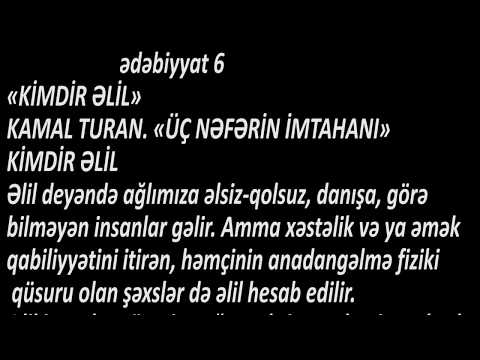 Ədəbiyyat 6 Kamal Turan  \