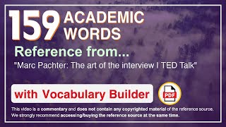 159 Academic Words Ref from "Marc Pachter: The art of the interview | TED Talk"