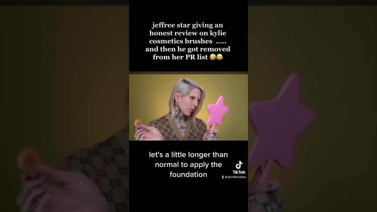 Jeffree Star giving one of his honest reviews on Kylie Cosmetics brush set 