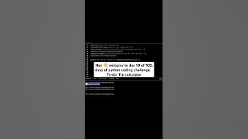 Tip calculator day 10  of 100 days of python coding challenge #tipcalculator#shorts