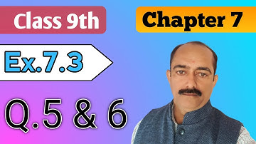 Class 9th || Chapter 7 || Ex.7.3 Q.No.5 & 6 (R.D.SHARMA)