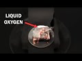 Pouring liquid oxygen onto steel wool