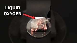 Pouring Liquid Oxygen Onto Steel Wool