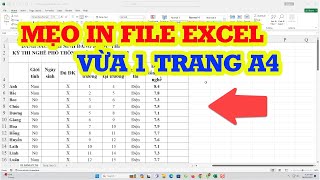 Cách in Excel trên 1 trang A4 đơn giản hiệu quả