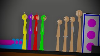 4 Newborns vs Teletubbies Stick Nodes Animation (1K subscribers special)