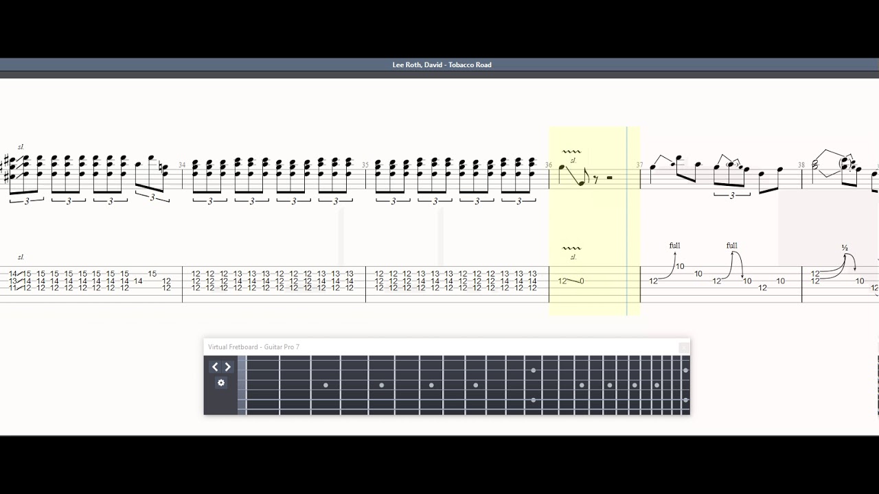 tobacco road guitar tab Lee Roth, David