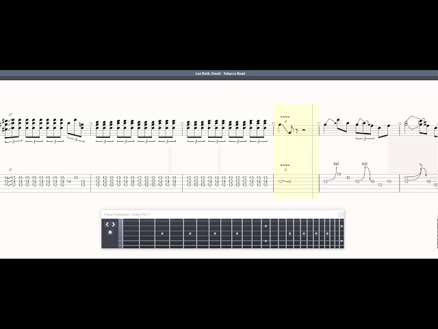 Lee Roth, David - Tobacco Road GUITAR TAB