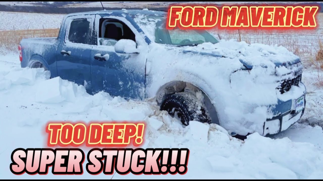 2022 Ford Maverick EXTREME SNOW test!! (STUCK TWICE)
