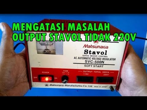 CARA MENGATUR OUTPUT TEGANGAN STAVOL STABILIZER LISTRIK || STABILIZER MATSUNAGA 500VA