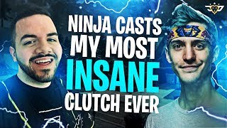 NINJA CASTS MY MOST INSANE CLUTCH EVER! (Fortnite: Battle Royale)