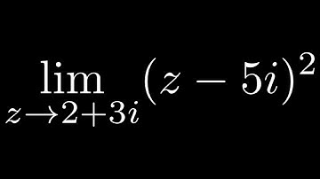 How to Find the Limit of (z - 5i)^2 as z approaches the Complex Number 2 + 3i