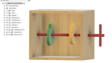 PLTW IED - Activity 4.1.7 - Automata Box - Placing and Constraining Cams Onto the Crankshaft