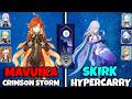 C0 Mavuika Crimson Storm &amp; C0 Skirk Hypercarry! | Spiral Abyss 6.4 | #genshinimpact #skirk #mavuika