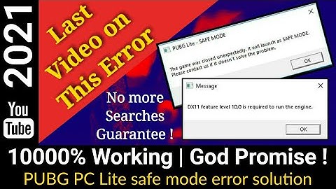 2021 Working Trick for PUBG PC Lite Safe mode error | with evidence | Unboxing Ideas Official