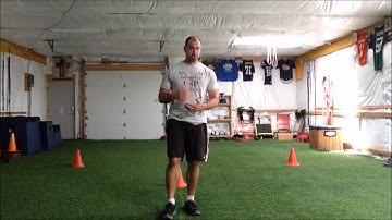Cone Drill Side shuffle, sprint, backpedal, side shuffle