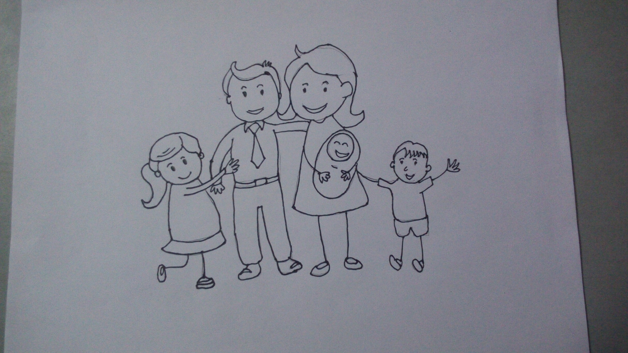 72 Coloring Pages Of Nuclear Family Download Free Images