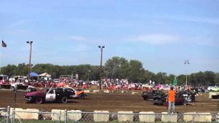 awesome demolition derby!!! crazy crash
