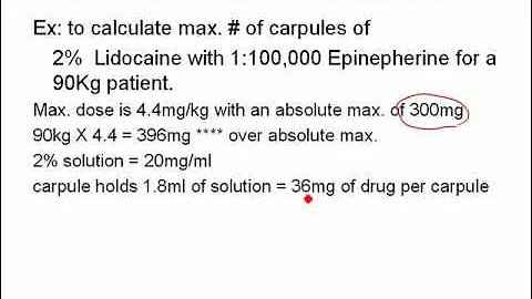 Calculating Maximum Doses of Anesthetic