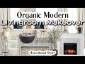 ORGANIC MODERN LIVING ROOM MAKEOVER - TRANSITIONAL STYLE on a BUDGET