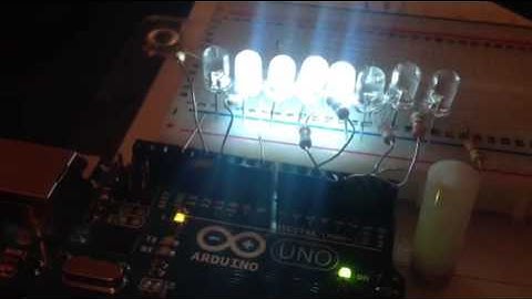 Arduino UNO R3 Binary Counter.