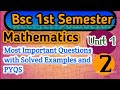 Maths Most Important Questions of Unit 4||Part2||Bsc Mathematics #yourbscguide #ba #bsc