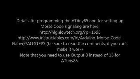 ATtiny85 Morse Code Generator