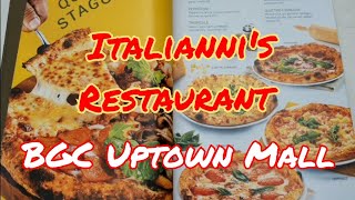 Italianni's Restaurant Menu Pricelist Uptown Mall Taguig, Philippines Chinese New Year Update