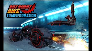 Flying bat transform robot moto bike robot games screenshot 2