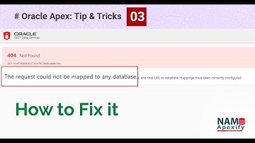 How to fix [404 not found] in oracle apex 21 [21.1]