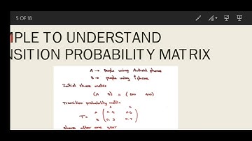 Transition probability matrix