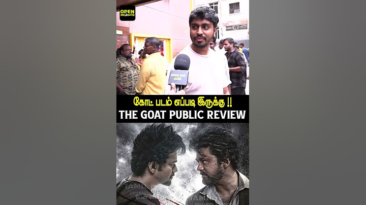 The Goat Public Review In Tamil  The Goat Movie Review  The Greatest Of All Time  Vijay  Venkat Prab