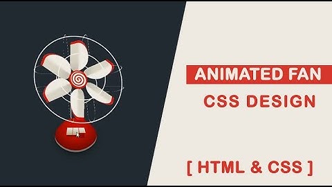 Awesome Fan Create Using CSS | Pure Animation Running Fan Tutorial