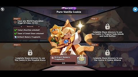 Might of the Ancients Part 1 Complete Walkthrough Stage 1~4 (Pure Vanilla Cookie) Cookie Run Kingdom