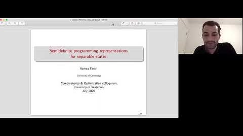 20July24 Tutte Semidefinite programming representations for separable states Hamza Fawzi
