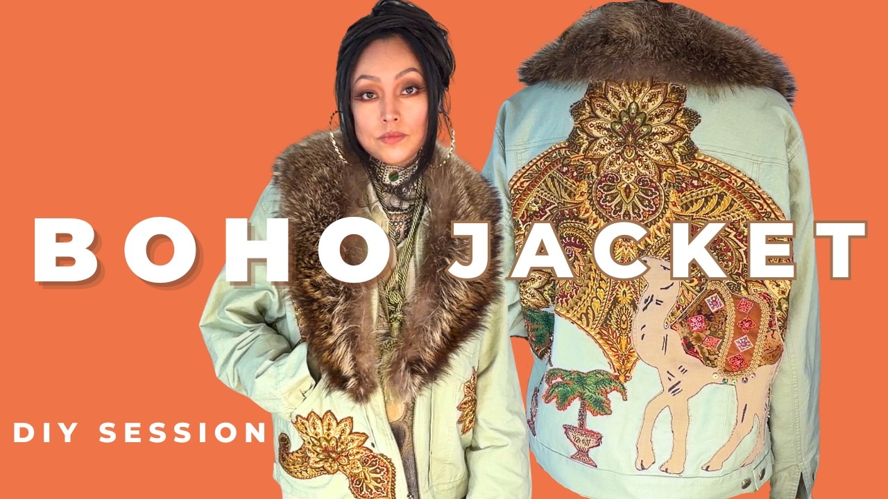 Переделано из обычной куртки-тракера | В этническом бохо-стиле ✨