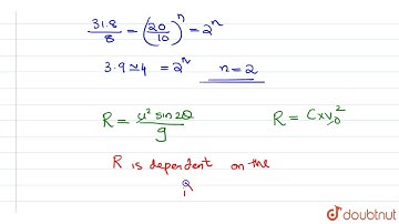 A student performs an experiment to determine how the range of a ball depends on the