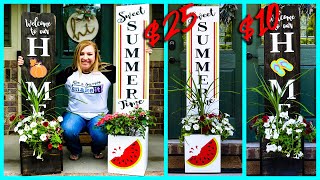 DIY 4 Foot Front Porch Home Sign Planter