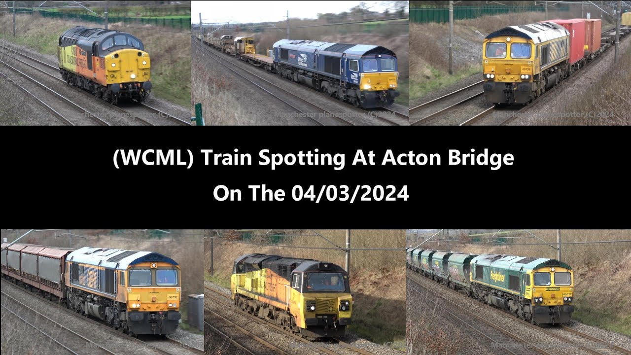 Wcml Container Train ( 4K) (WCML) Train Spotting At Acton Bridge On The 04/03/2024 - YouTube