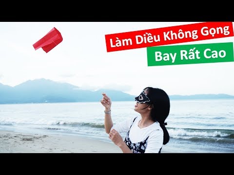 Hướng dẫn làm diều Không gọng - diều không cần thanh tre - thả diều - làm diều cực dể