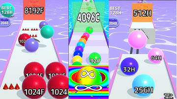 Ball Run 2048 Infinity Mode vs Numbers Ball Blend Challenge Infiity- all levels gameplay walkthrough