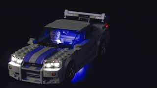 BrickBling Light Kit for LEGO 2 Fast 2 Furious Nissan Skyline GT-R (R34) 76917