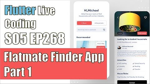 [Flutter] Flutter Live Coding EP268 (Flatmate Finder App Part 1)