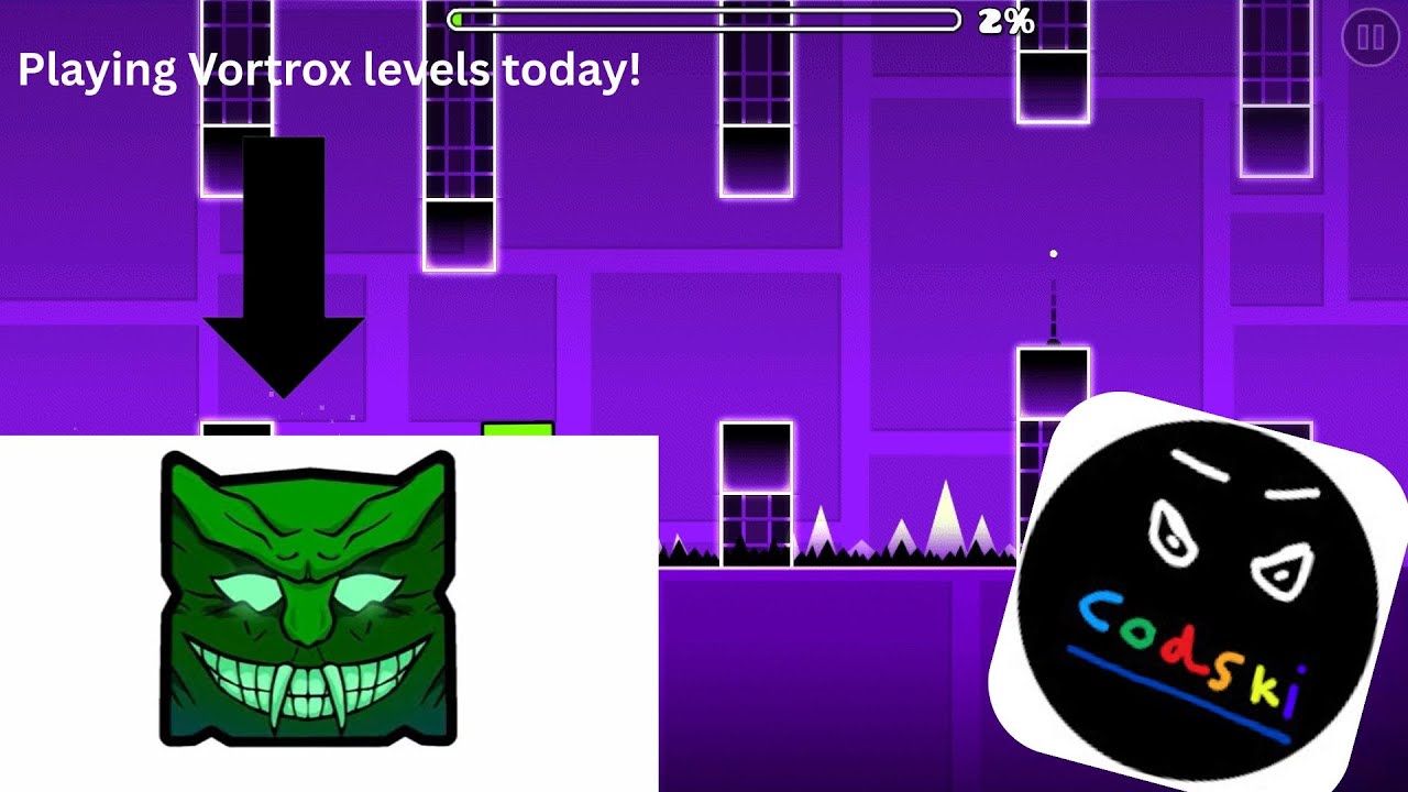 Playing Vortrox Level's in Geometry Dash (Stream 8) - YouTube