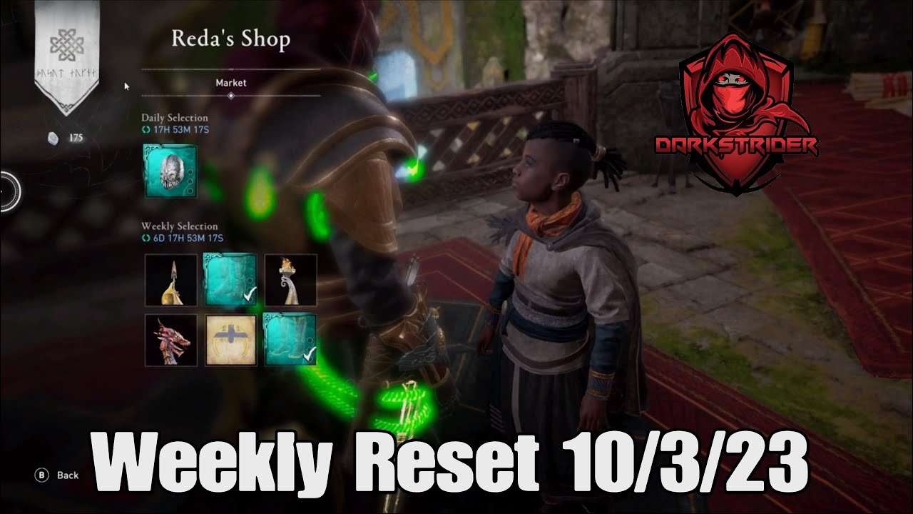 Assassin's Creed Valhalla- Weekly Reset 10/3/23